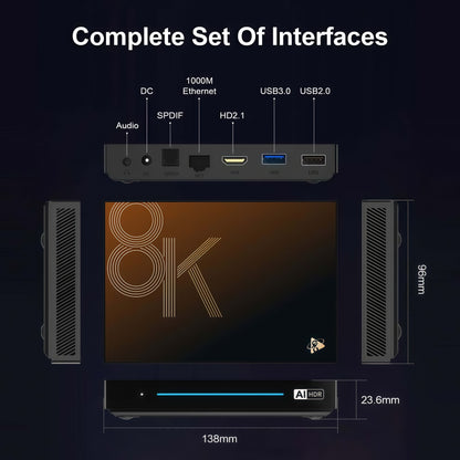 Strong 8K Smart TV Box With Subscription Decoding Function 8K Strong ITV Player Installed Device For Global Countries