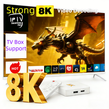 Strong 8K Smart TV Box With Subscription Decoding Function 8K Strong ITV Player Installed Device For Global Countries
